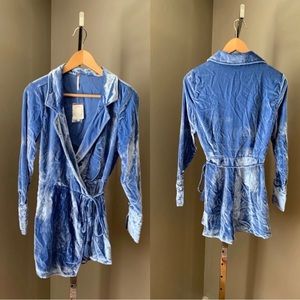 Free People Romper Suede S NWT